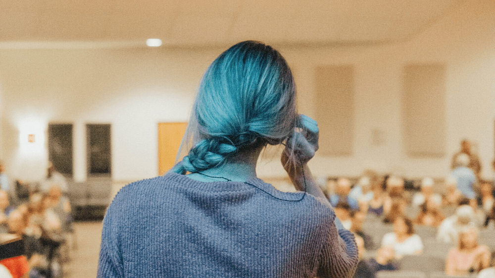 Woman public speaking