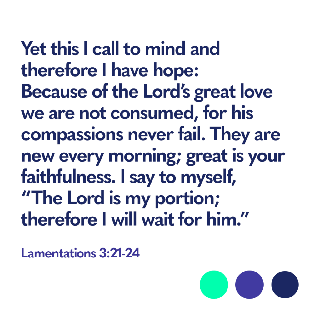 Bible verse Lamentations 3:21-24