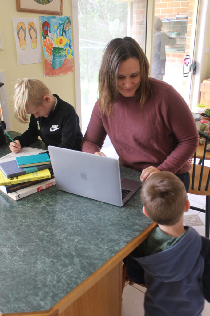 Rebecca Oakley and kids