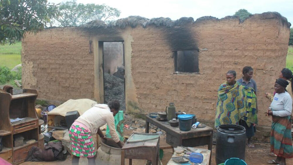 Women in the aftermath of violence, Agatu, Benue, Nigeria in February 2016