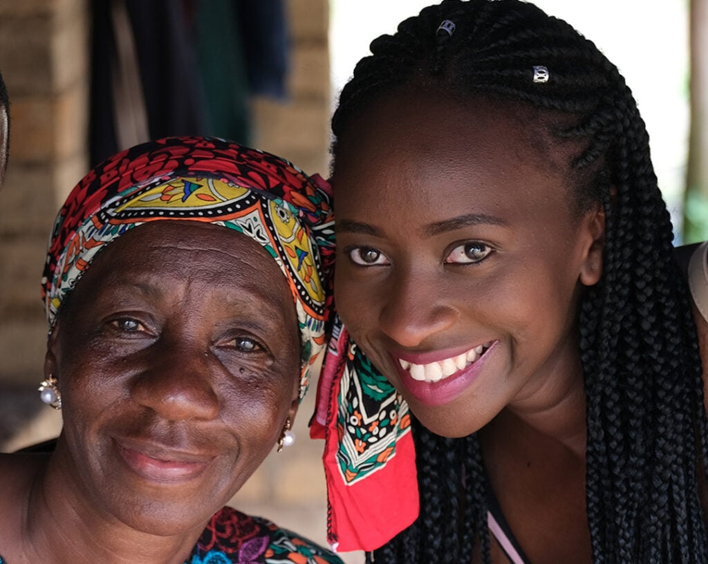 Diana (right) with her mum