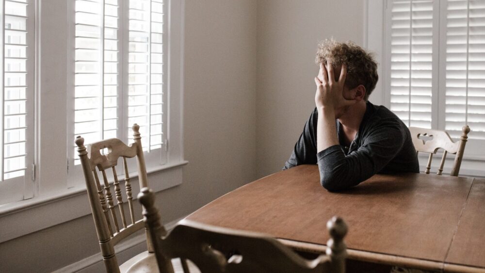 Man at table