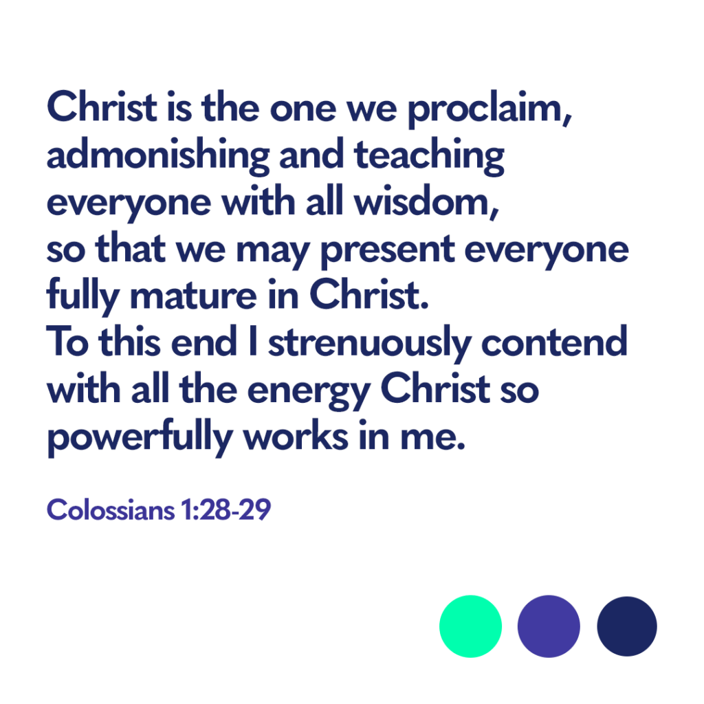 Bible verse Colossians 1 28 29