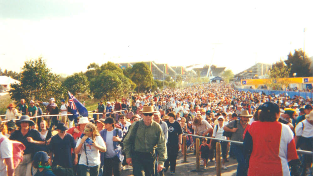 Sydney Olympics crowds in 2000.