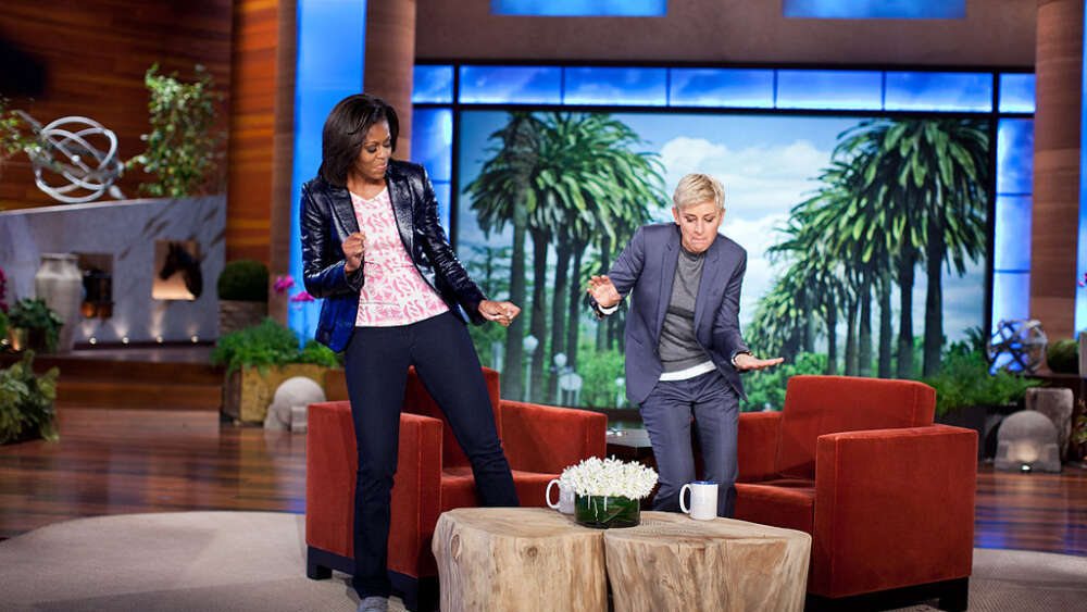 Michelle Obama and Ellen DeGeneres dance on the set of 'Ellen'