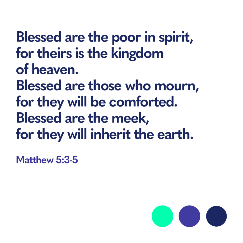 Bible verse Matthew 5 3 5