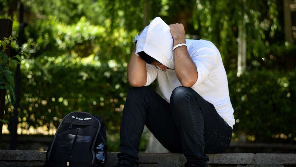 Young person on street