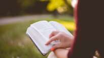 Woman reading Bible