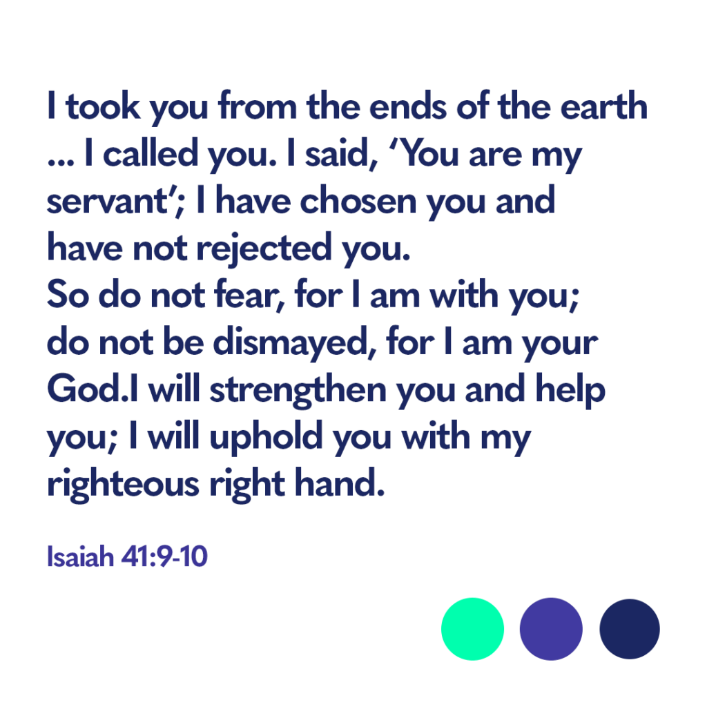 Bible verse Isaiah 41 9 10