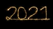 2021 written with a sparkler