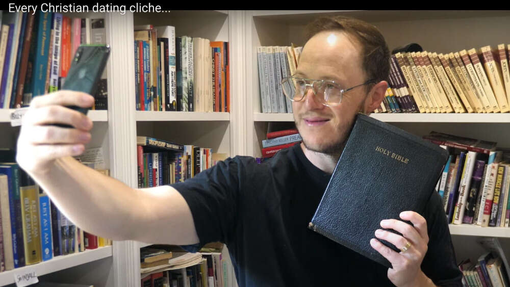 Screenshot of HiJosh's "Every Christian dating cliche" video