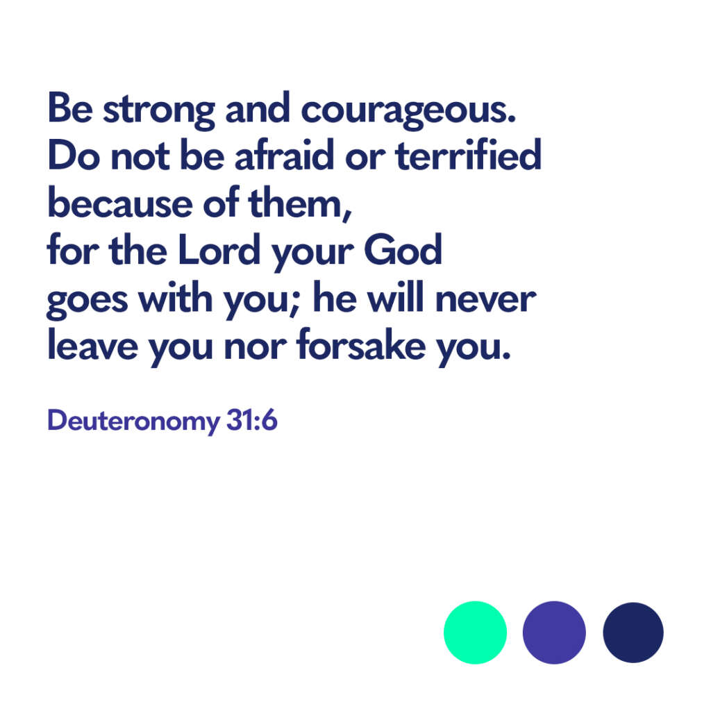 Bible verse Deuteronomy 31 6