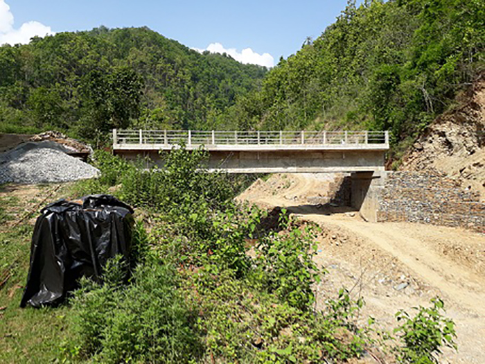 Nepal village bridge