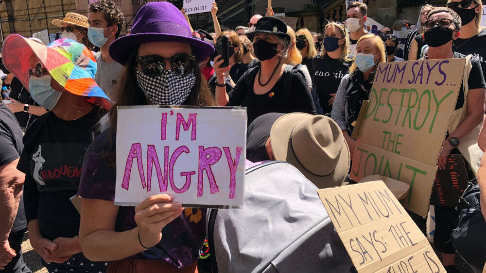 A mother expresses her feelings at the recent Sydney 'March 4 Justice' rally