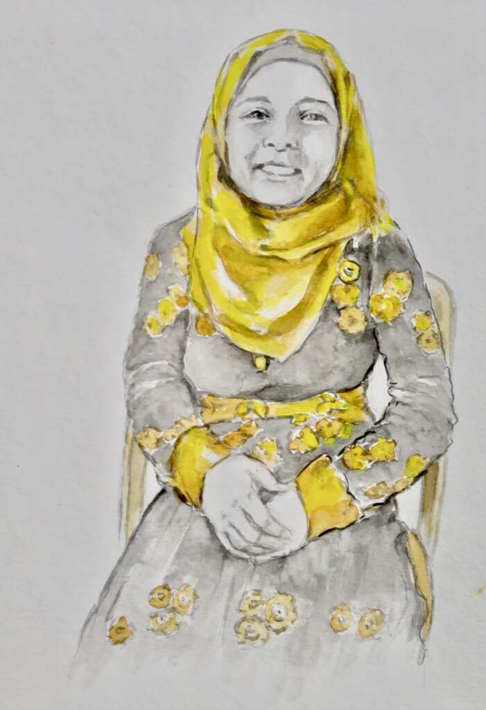 'Yellow girl' painted by Ian McGilvray