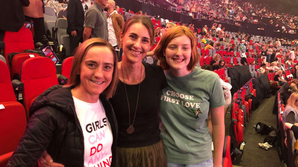 Christine Caine with Eternity writer Bec Abbott and her daughter Caitlin