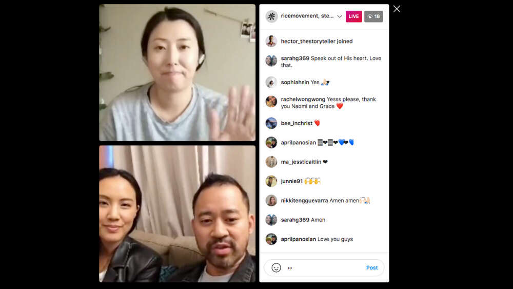 RICE Movement Instagram live discussion