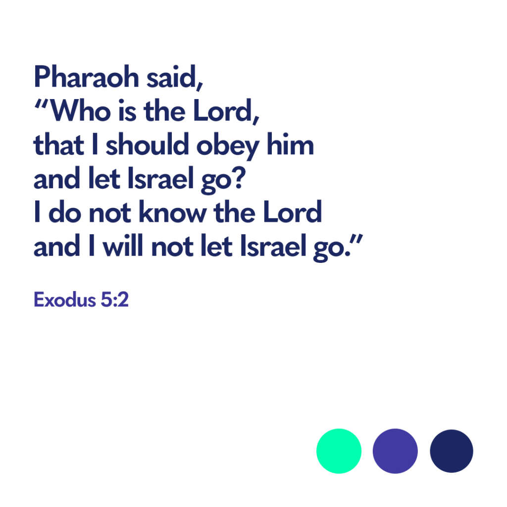 Bible verse Exodus 5 2