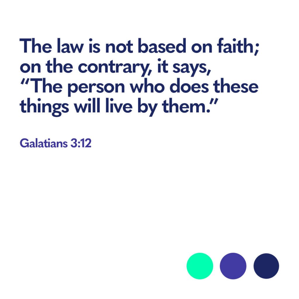 Bible verse Galatians 3 12