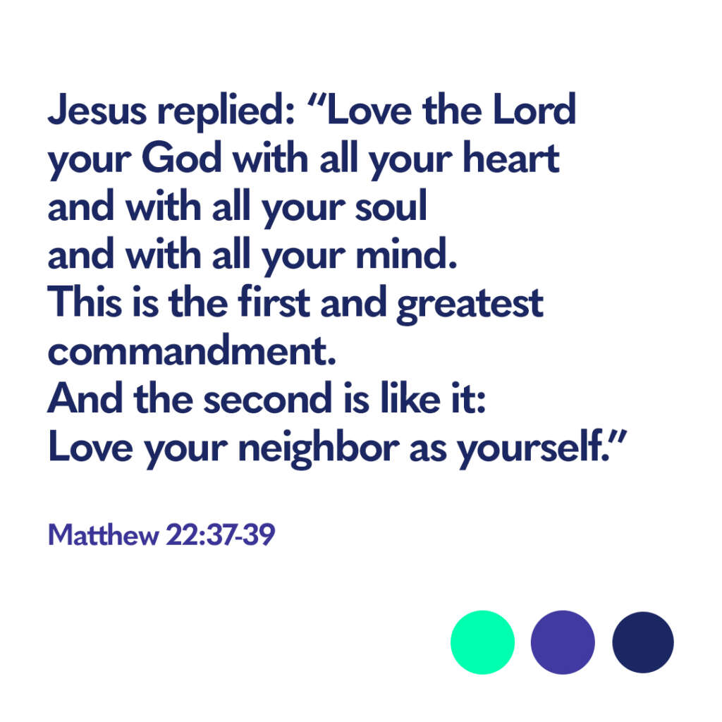 Bible verse Matthew 22 37 39