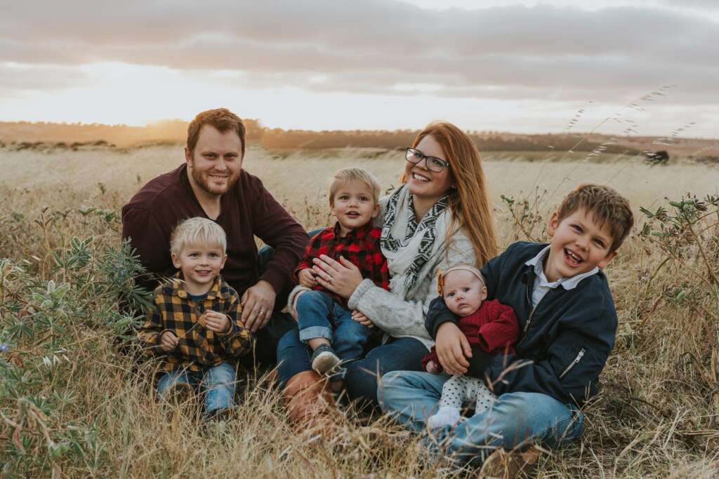 The Hurley family: Brendan and wife Laura, with their kids, Ethan, Jake, Ollie and Grace