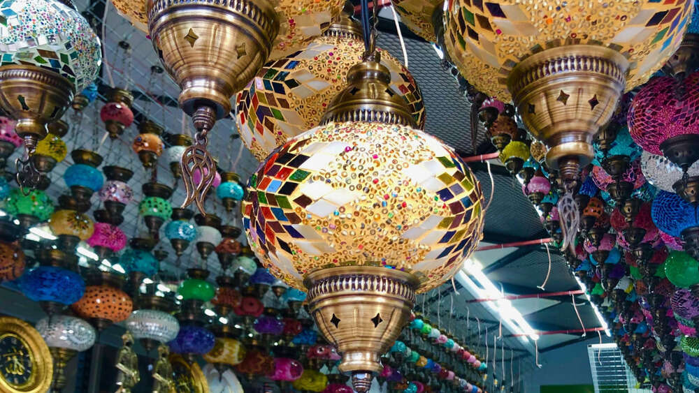 Lanterns in a store in Turkey