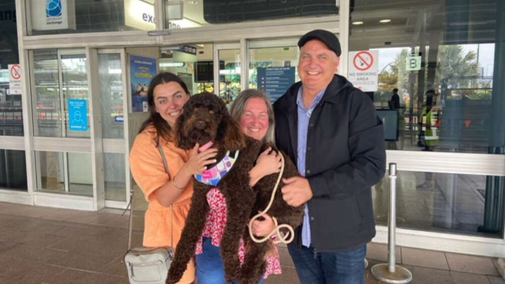 The Harrison family reunites at Sydney airport