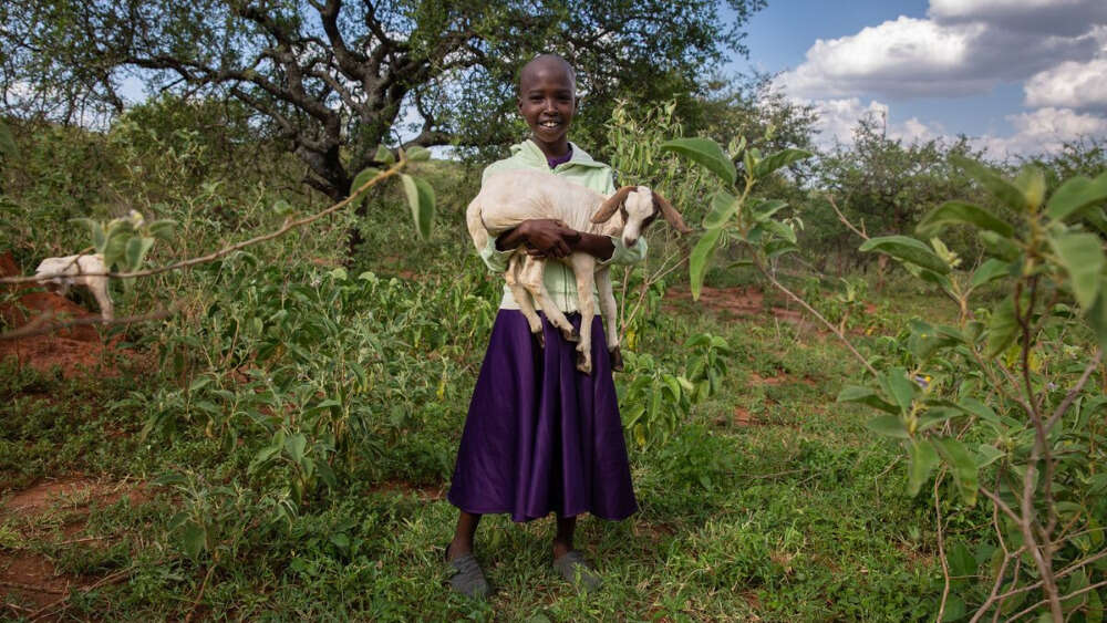 Compassion's gifts include a goat to provide a family with an income