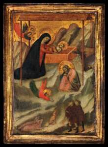 The Nativity - painting by Maestro Daddesco c. 14th century; (MET) / Wikimedia.