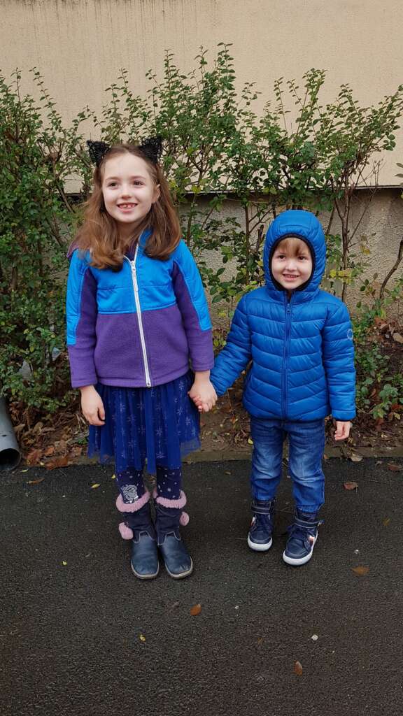 The Grocott kids, Anna and Luca