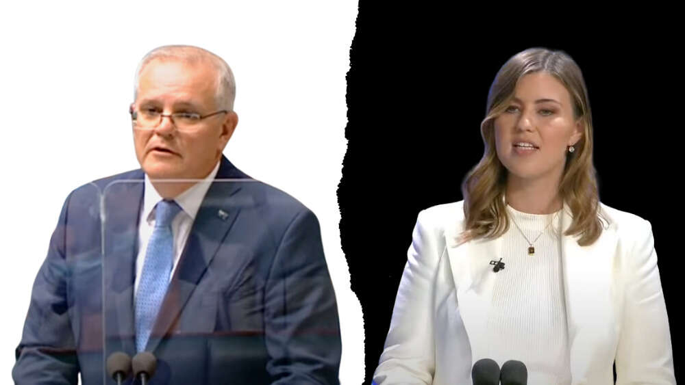 Scott Morrison and Brittany Higgins