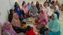 Jane Edge, CEO of CBM Australia, visiting a local advocacy group for people with disabilities in Aceh Besar, Indonesia. Image: CBM Australia