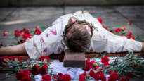 An actor plays Jesus in Wesley Mission’s Good Friday performance