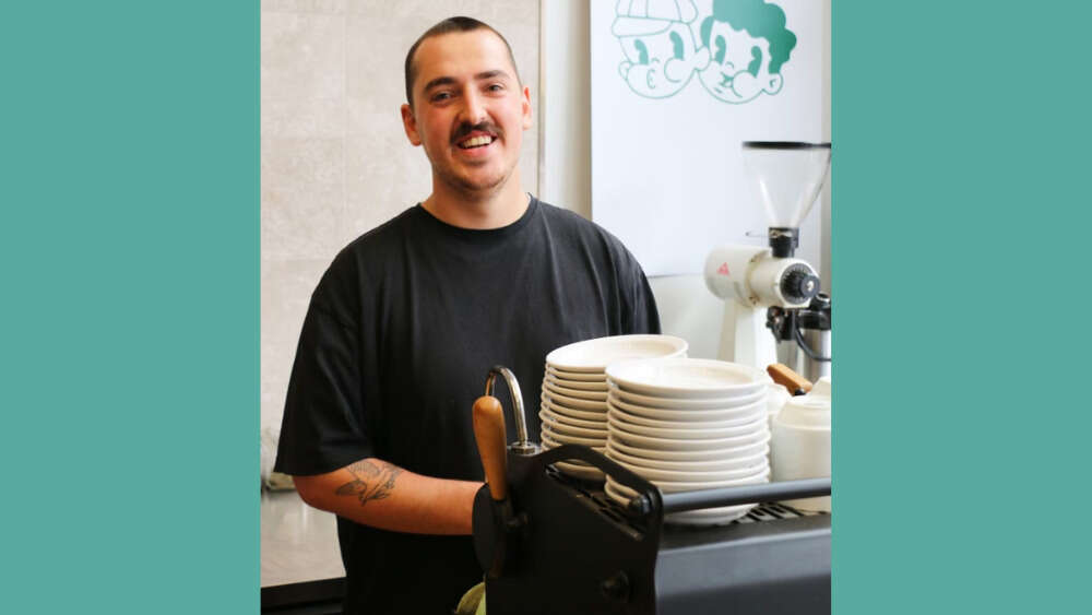 Billy Hogarth at the espresso machine