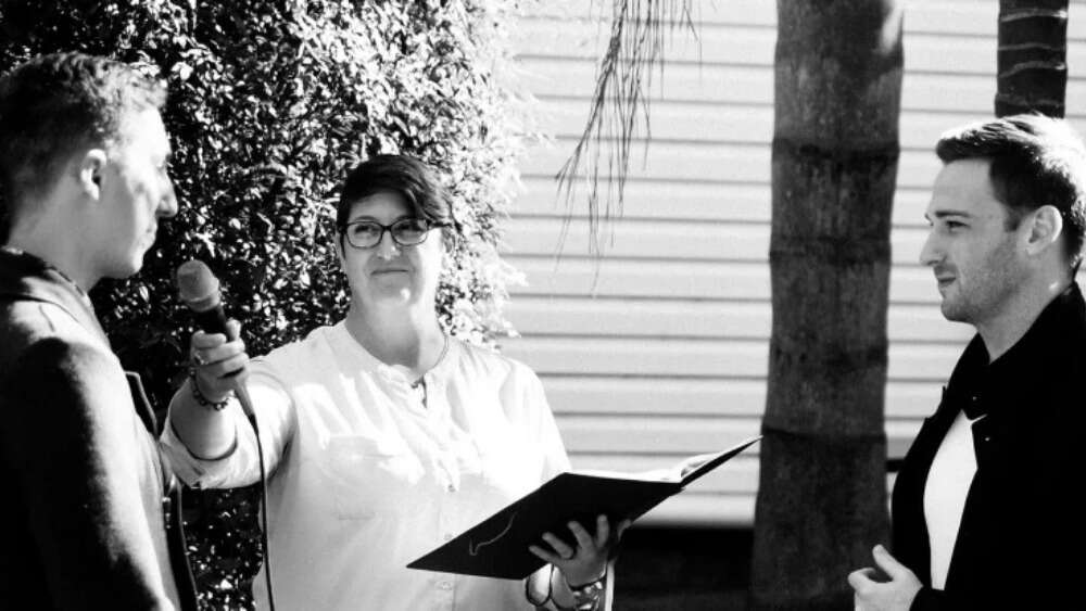 Karen Pack in her role as a wedding celebrant