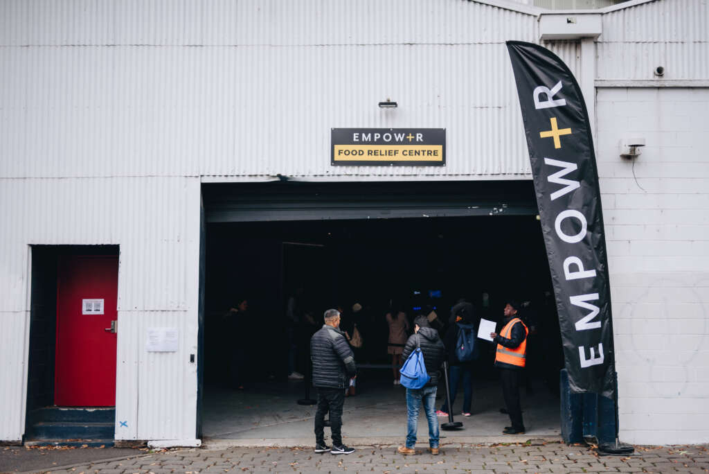 Planetshakers Empower Australia food relief centre in Melbourne city.