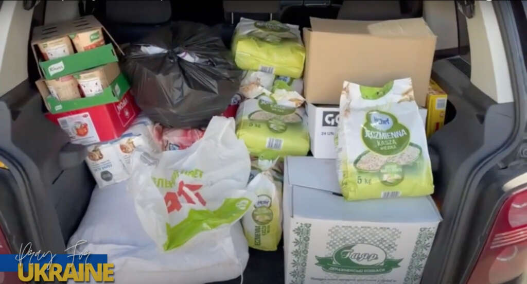 A Ukrainian pastor's boot full of aid to deliver