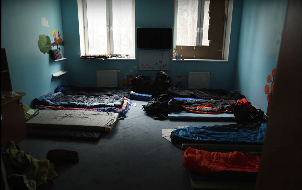 Temporary accommodation facilities in one of the help centres