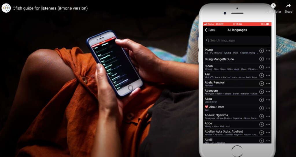 The 5fish app shares the gospel in almost 40 languages