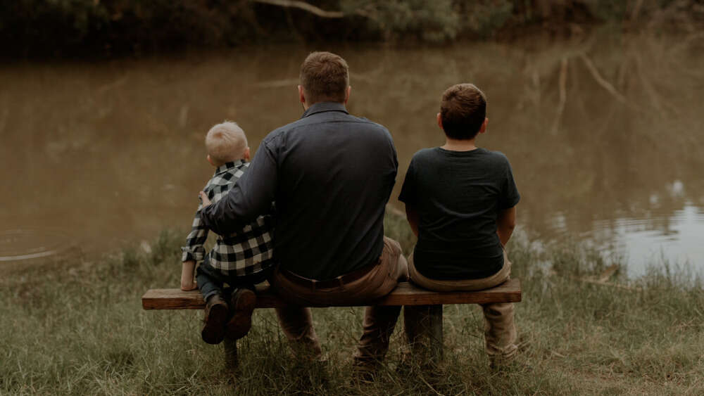 Brendan Hurley and his sons