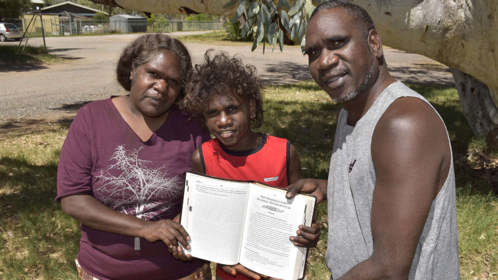 Nurina’s daughter Samara Burton with her son Simeon and husband Stewart Gaykamangu