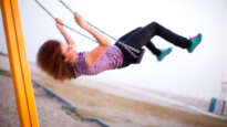 Woman on swing