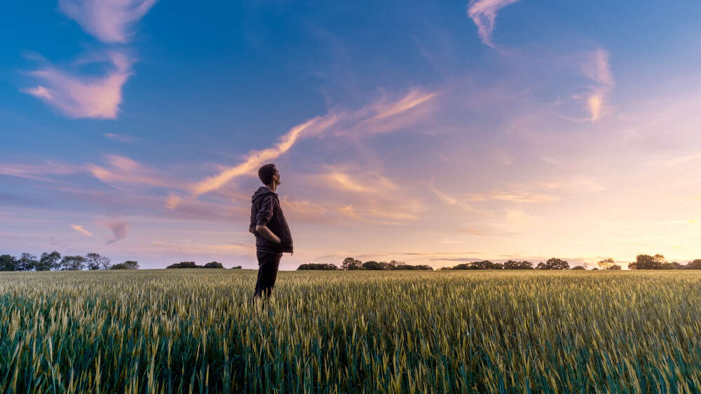 Man standing in a field