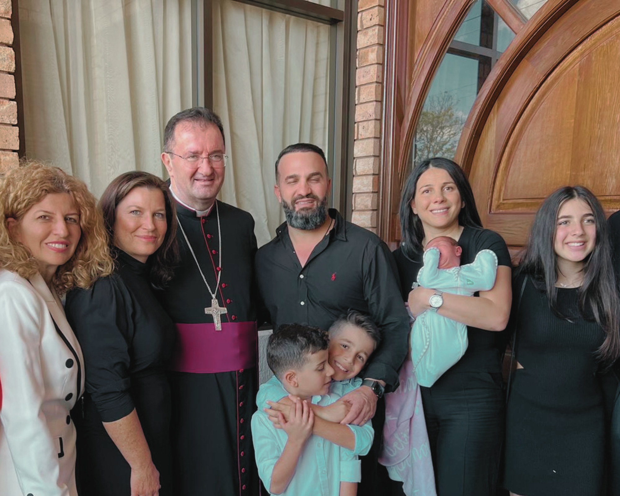 Jenny Morrison with Bridget Sakr and Abdallah family