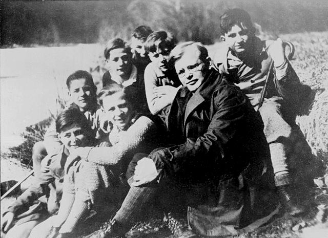 Dietrich Bonhoeffer with a class of his confirmation students in 1932