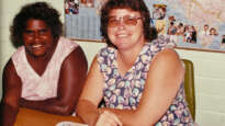 Kanytjupai and Ann at work translating in their ‘early days’.