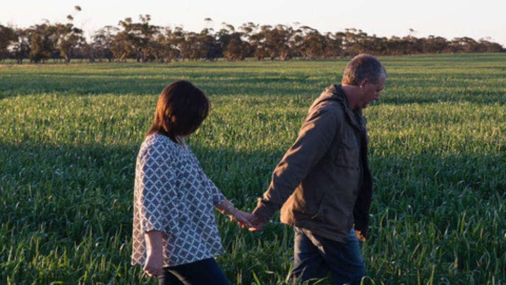 Barb and Paul Ireland on their farm.