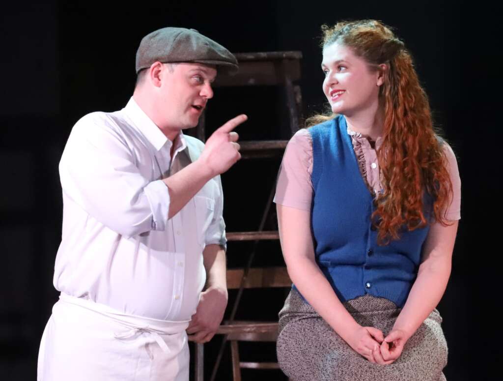 George and Mary Bailey (played by Alex Bryant-Smith and Madeleine Withington)
