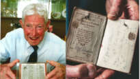 Richard Davies with the pocket New Testament of his father, Philip J. Davies