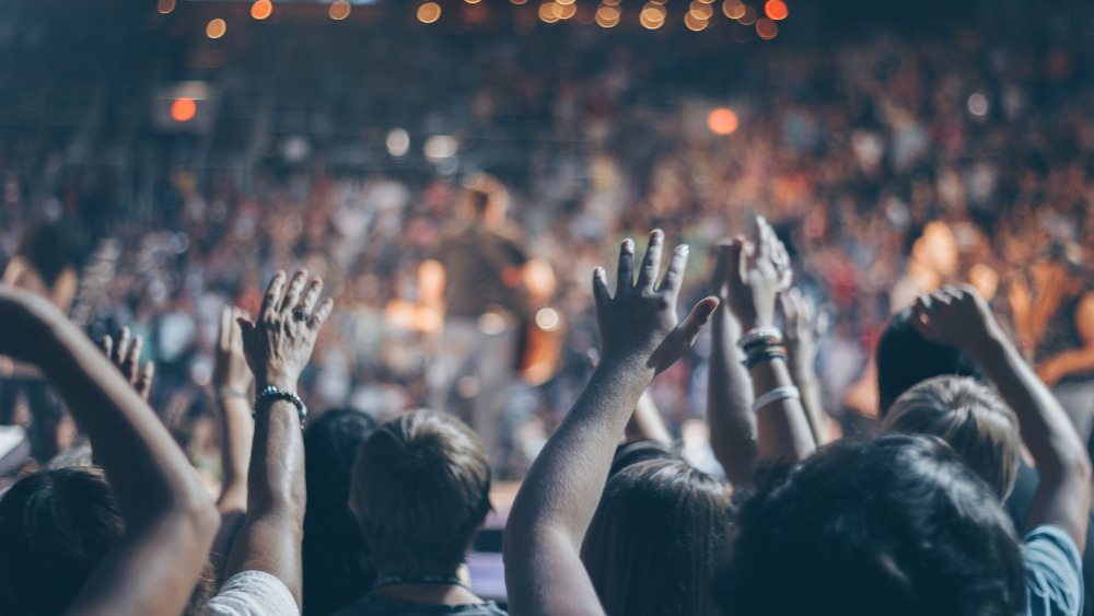 Worshippers in church